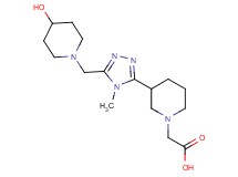 (3-{5-[(4-hydroxypiperidin-1-yl)methyl]-4-methyl-4H-1,2,4-triazol-3-yl}piperidin-1-yl)acetic acid