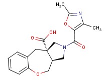 (3aS*,10aS*)-2-[(2,4-dimethyl-1,3-oxazol-5-yl)carbonyl]-2,3,3a,4-tetrahydro-1H-[1]benzoxepino[3,4-c]pyrrole-10a(10H)-carboxylic acid