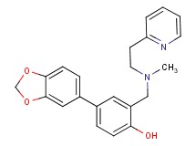 4-(1,3-benzodioxol-5-yl)-2-({methyl[2-(2-pyridinyl)ethyl]amino}methyl)phenol