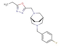 (1S*,5R*)-6-[(5-ethyl-1,3,4-oxadiazol-2-yl)methyl]-3-(4-fluorobenzyl)-3,6-diazabicyclo[3.2.2]nonane