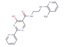 4-hydroxy-N-{2-[(3-methylpyridin-2-yl)amino]ethyl}-2-pyridin-2-ylpyrimidine-5-carboxamide