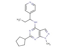 6-cyclopentyl-1-methyl-N-[1-(4-pyridinyl)propyl]-1H-pyrazolo[3,4-d]pyrimidin-4-amine