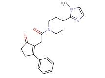 2-{2-[4-(1-methyl-1H-imidazol-2-yl)-1-piperidinyl]-2-oxoethyl}-3-phenyl-2-cyclopenten-1-one