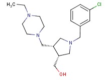 {(3R*,4S*)-1-(3-chlorobenzyl)-4-[(4-ethylpiperazin-1-yl)methyl]pyrrolidin-3-yl}methanol