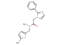 N-methyl-N-[(5-methyl-2-thienyl)methyl]-2-(2-phenyl-1H-imidazol-1-yl)acetamide