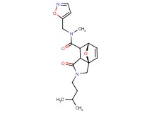 (3aR*,6S*)-N-(isoxazol-5-ylmethyl)-N-methyl-2-(3-methylbutyl)-1-oxo-1,2,3,6,7,7a-hexahydro-3a,6-epoxyisoindole-7-carboxamide