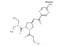 N-[(3R,5S)-5-[(diethylamino)carbonyl]-1-(3-hydroxypropanoyl)pyrrolidin-3-yl]-5-methylpyrazine-2-carboxamide