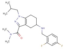5-[(2,4-difluorobenzyl)amino]-1-isobutyl-N,N-dimethyl-4,5,6,7-tetrahydro-1H-indazole-3-carboxamide