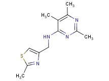 2,5,6-trimethyl-N-[(2-methyl-1,3-thiazol-4-yl)methyl]pyrimidin-4-amine