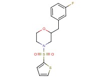 2-(3-fluorobenzyl)-4-(2-thienylsulfonyl)morpholine