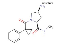 (2S,4S)-4-amino-N-methyl-1-[(1-phenylcyclopropyl)carbonyl]pyrrolidine-2-carboxamide