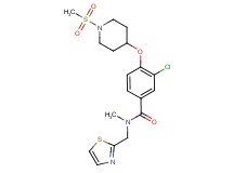 3-chloro-N-methyl-4-{[1-(methylsulfonyl)-4-piperidinyl]oxy}-N-(1,3-thiazol-2-ylmethyl)benzamide