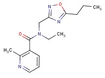 N-ethyl-2-methyl-N-[(5-propyl-1,2,4-oxadiazol-3-yl)methyl]nicotinamide