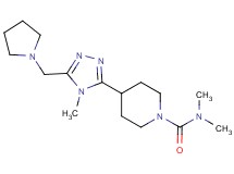 N,N-dimethyl-4-[4-methyl-5-(pyrrolidin-1-ylmethyl)-4H-1,2,4-triazol-3-yl]piperidine-1-carboxamide