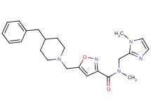 5-[(4-benzylpiperidin-1-yl)methyl]-N-methyl-N-[(1-methyl-1H-imidazol-2-yl)methyl]isoxazole-3-carboxamide