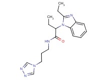 2-(2-ethyl-1H-benzimidazol-1-yl)-N-[3-(4H-1,2,4-triazol-4-yl)propyl]butanamide