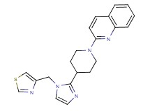 2-{4-[1-(1,3-thiazol-4-ylmethyl)-1H-imidazol-2-yl]-1-piperidinyl}quinoline