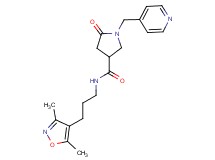 N-[3-(3,5-dimethyl-4-isoxazolyl)propyl]-5-oxo-1-(4-pyridinylmethyl)-3-pyrrolidinecarboxamide