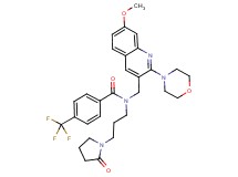 N-{[7-methoxy-2-(4-morpholinyl)-3-quinolinyl]methyl}-N-[3-(2-oxo-1-pyrrolidinyl)propyl]-4-(trifluoromethyl)benzamide