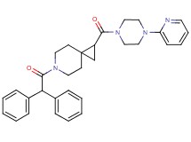 6-(diphenylacetyl)-1-{[4-(2-pyridinyl)-1-piperazinyl]carbonyl}-6-azaspiro[2.5]octane