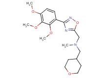 N-methyl-1-(tetrahydro-2H-pyran-4-yl)-N-{[3-(2,3,4-trimethoxyphenyl)-1,2,4-oxadiazol-5-yl]methyl}methanamine