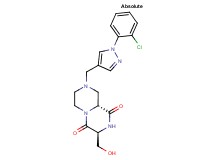 (3S,9aR)-8-{[1-(2-chlorophenyl)-1H-pyrazol-4-yl]methyl}-3-(hydroxymethyl)tetrahydro-2H-pyrazino[1,2-a]pyrazine-1,4(3H,6H)-dione