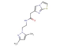 N-[2-(3,5-dimethyl-1H-pyrazol-1-yl)ethyl]-2-imidazo[2,1-b][1,3]thiazol-6-ylacetamide