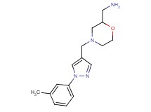 [(4-{[1-(3-methylphenyl)-1H-pyrazol-4-yl]methyl}-2-morpholinyl)methyl]amine dihydrochloride