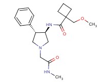 1-(methoxymethyl)-N-{rel-(3R,4S)-1-[2-(methylamino)-2-oxoethyl]-4-phenyl-3-pyrrolidinyl}cyclobutanecarboxamide hydrochloride