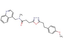 3-{5-[2-(4-methoxyphenyl)ethyl]-1,3,4-oxadiazol-2-yl}-N-methyl-N-(4-quinolinylmethyl)propanamide