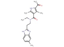 5-acetyl-N-ethyl-2,4-dimethyl-N-[2-(5-methyl-1H-benzimidazol-2-yl)ethyl]-1H-pyrrole-3-carboxamide