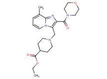 ethyl 1-{[8-methyl-2-(4-morpholinylcarbonyl)imidazo[1,2-a]pyridin-3-yl]methyl}-4-piperidinecarboxylate