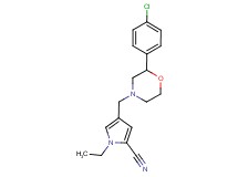 4-{[2-(4-chlorophenyl)morpholin-4-yl]methyl}-1-ethyl-1H-pyrrole-2-carbonitrile