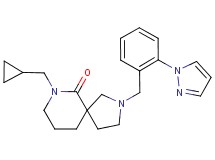 7-(cyclopropylmethyl)-2-[2-(1H-pyrazol-1-yl)benzyl]-2,7-diazaspiro[4.5]decan-6-one