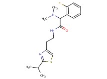 2-(dimethylamino)-2-(2-fluorophenyl)-N-[2-(2-isopropyl-1,3-thiazol-4-yl)ethyl]acetamide