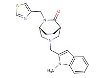 (1S*,5R*)-3-[(1-methyl-1H-indol-2-yl)methyl]-6-(1,3-thiazol-4-ylmethyl)-3,6-diazabicyclo[3.2.2]nonan-7-one