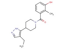 3-{[4-(4-ethyl-1H-pyrazol-5-yl)piperidin-1-yl]carbonyl}-2-methylphenol