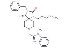 3-benzyl-1-(3-methoxypropyl)-8-[(1-methyl-1H-benzimidazol-2-yl)methyl]-1,3,8-triazaspiro[4.5]decane-2,4-dione