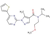 N-isopropyl-N-(2-methoxyethyl)-5-methyl-1-[4-(2-thienyl)-2-pyrimidinyl]-1H-pyrazole-4-carboxamide
