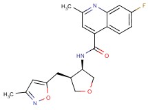 7-fluoro-2-methyl-N-{(3R*,4S*)-4-[(3-methyl-5-isoxazolyl)methyl]tetrahydro-3-furanyl}-4-quinolinecarboxamide