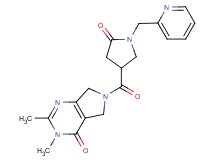 2,3-dimethyl-6-{[5-oxo-1-(2-pyridinylmethyl)-3-pyrrolidinyl]carbonyl}-3,5,6,7-tetrahydro-4H-pyrrolo[3,4-d]pyrimidin-4-one