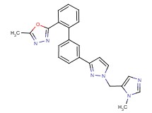 2-methyl-5-(3'-{1-[(1-methyl-1H-imidazol-5-yl)methyl]-1H-pyrazol-3-yl}-2-biphenylyl)-1,3,4-oxadiazole