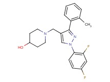 1-{[1-(2,4-difluorophenyl)-3-(2-methylphenyl)-1H-pyrazol-4-yl]methyl}-4-piperidinol