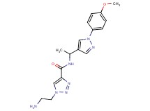 1-(2-aminoethyl)-N-{1-[1-(4-methoxyphenyl)-1H-pyrazol-4-yl]ethyl}-1H-1,2,3-triazole-4-carboxamide