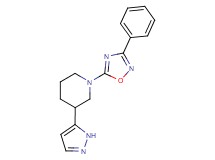 1-(3-phenyl-1,2,4-oxadiazol-5-yl)-3-(1H-pyrazol-5-yl)piperidine