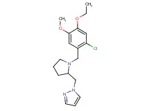 1-{[1-(2-chloro-4-ethoxy-5-methoxybenzyl)pyrrolidin-2-yl]methyl}-1H-pyrazole