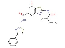2-[(2-methylbutanoyl)amino]-7-oxo-N-[(4-phenyl-1,3-thiazol-2-yl)methyl]-4,5,6,7-tetrahydro-1,3-benzothiazole-5-carboxamide