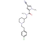 N-({1-[2-(4-chlorophenyl)ethyl]piperidin-3-yl}methyl)-4-cyano-N,1-dimethyl-1H-pyrrole-2-carboxamide