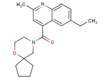 6-ethyl-2-methyl-4-(6-oxa-9-azaspiro[4.5]dec-9-ylcarbonyl)quinoline