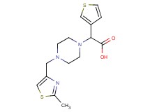 {4-[(2-methyl-1,3-thiazol-4-yl)methyl]piperazin-1-yl}(3-thienyl)acetic acid